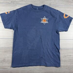 Chicago Bears Cook County Sheriff T-Shirt Mens Large Navy Blue Graphic Tee